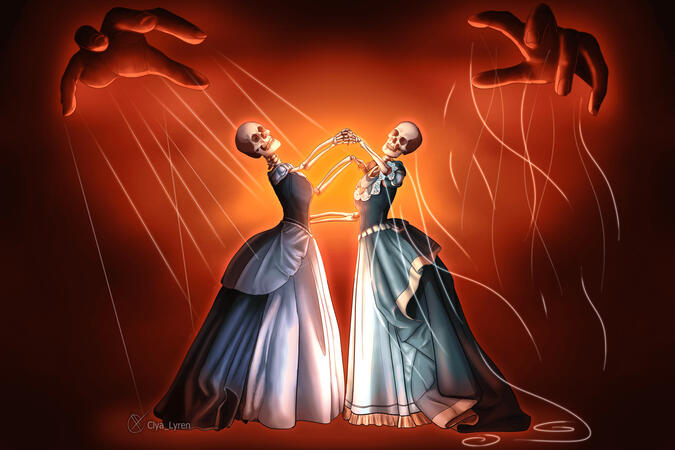 Spot Illustration for &quot;Mirrored, Darkly&quot;